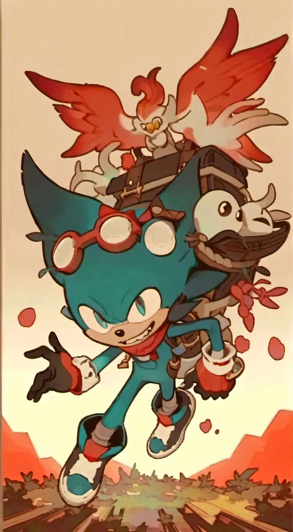 ai character: Sonic new family  background