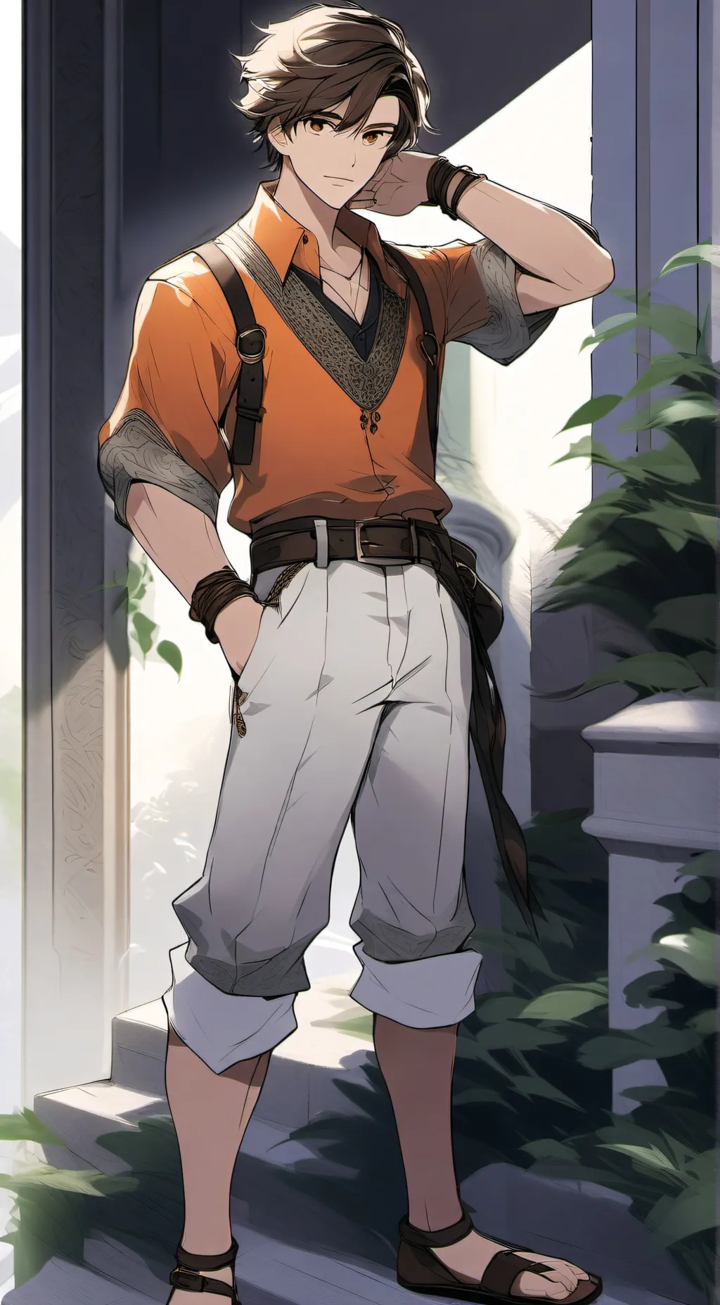 ai character: ✨Telemachus ✨epic background