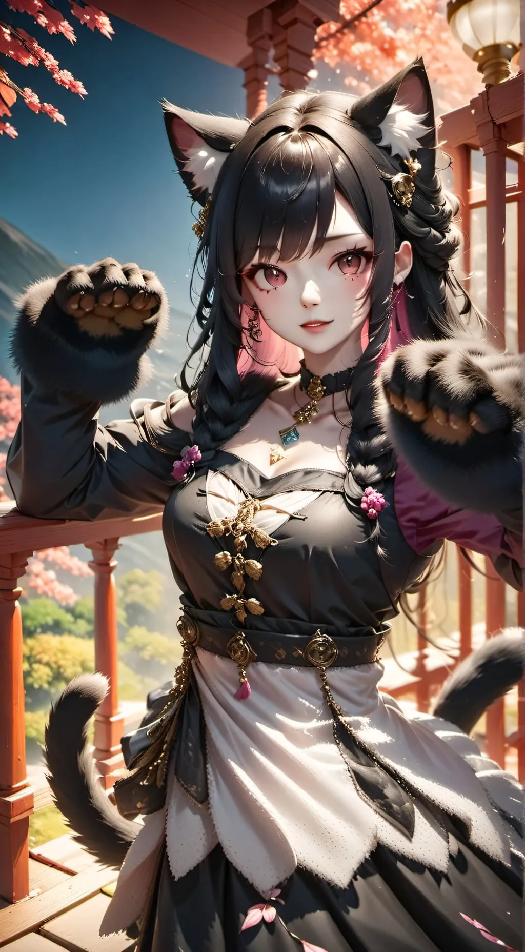 ai character: snow  background