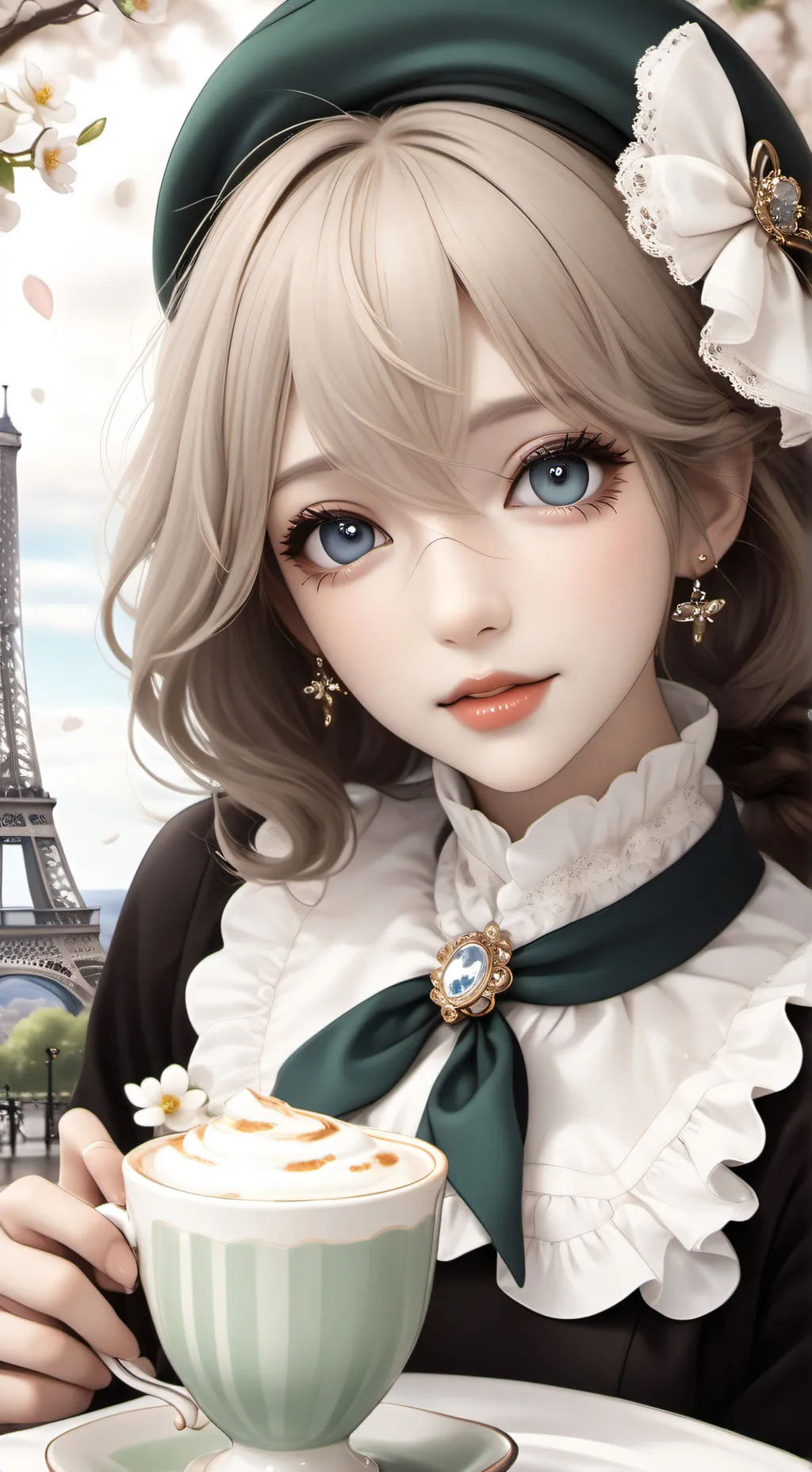 ai character: 𝄞🇫🇷★𝐄𝐦𝐚🥖𝄞 background