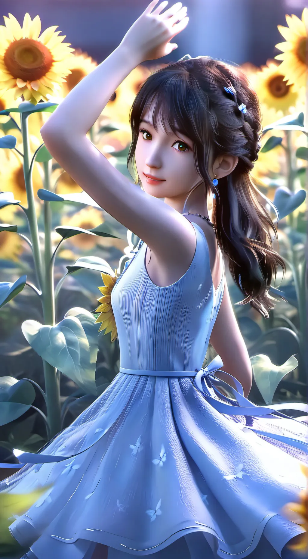 ai character: girl background