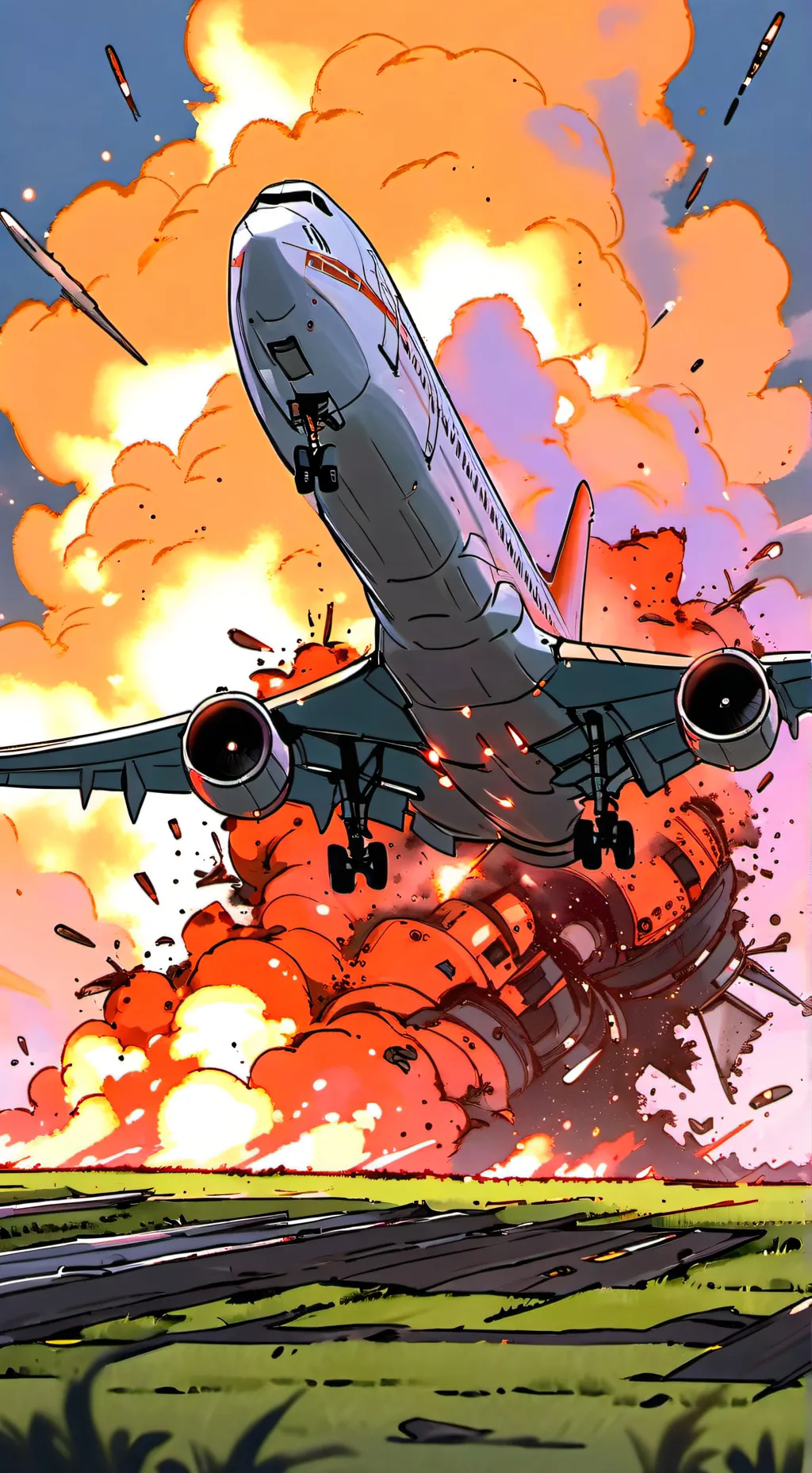 ai character: the plane crashed background