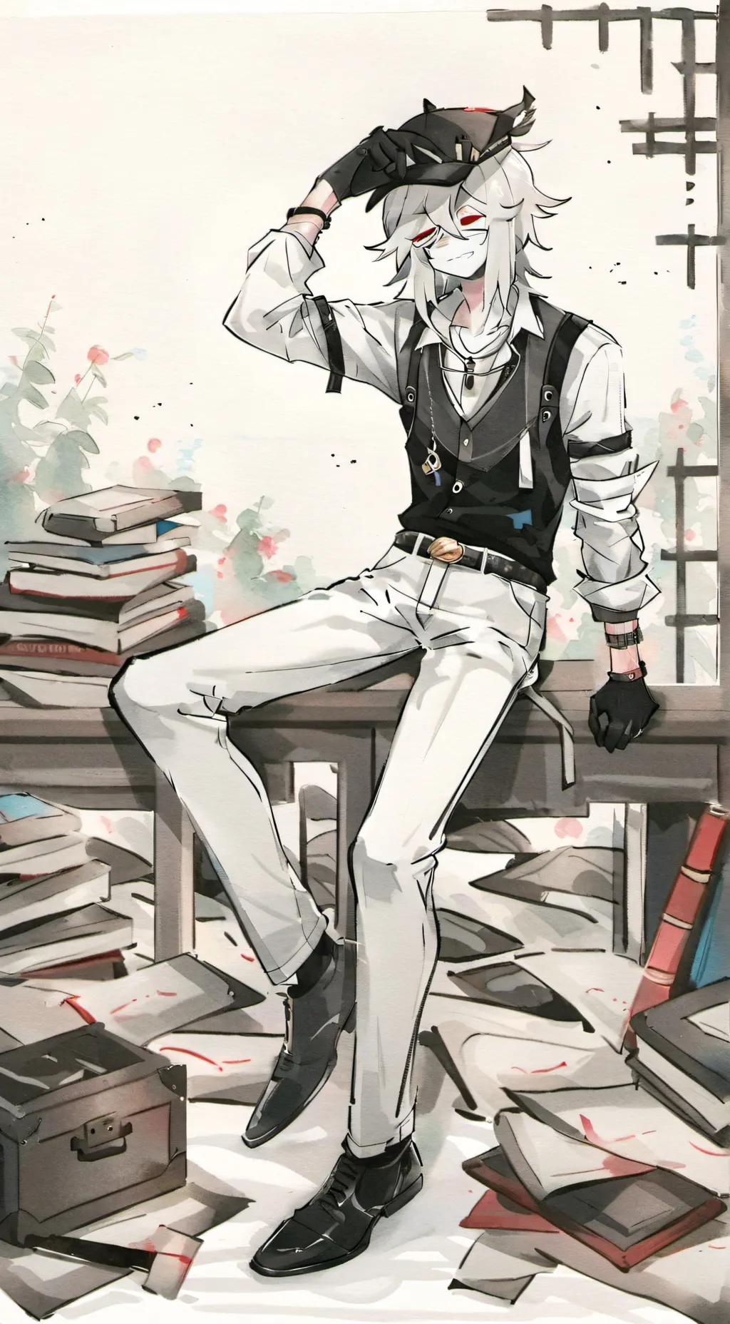 ai character: Oliver  background