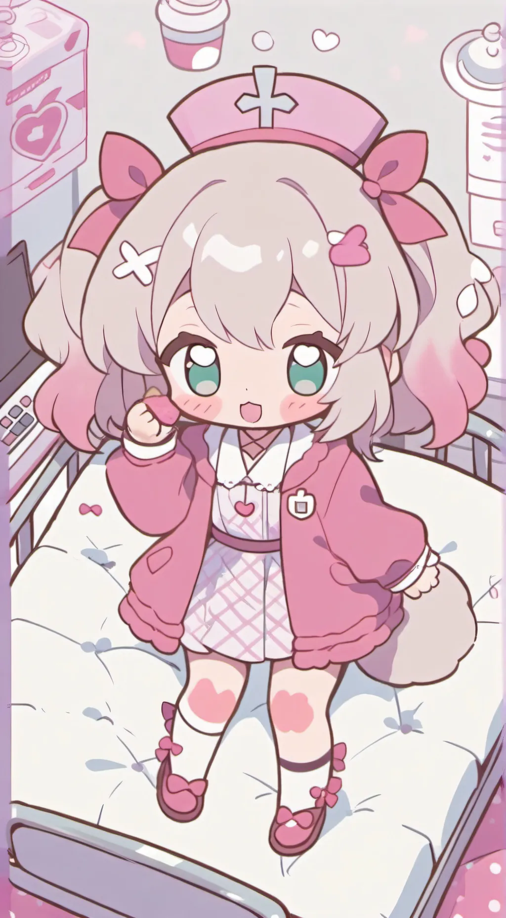 ai character: beba neko gordita. background