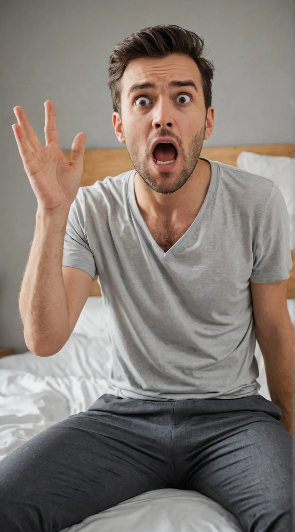 ai character: Shocked man background