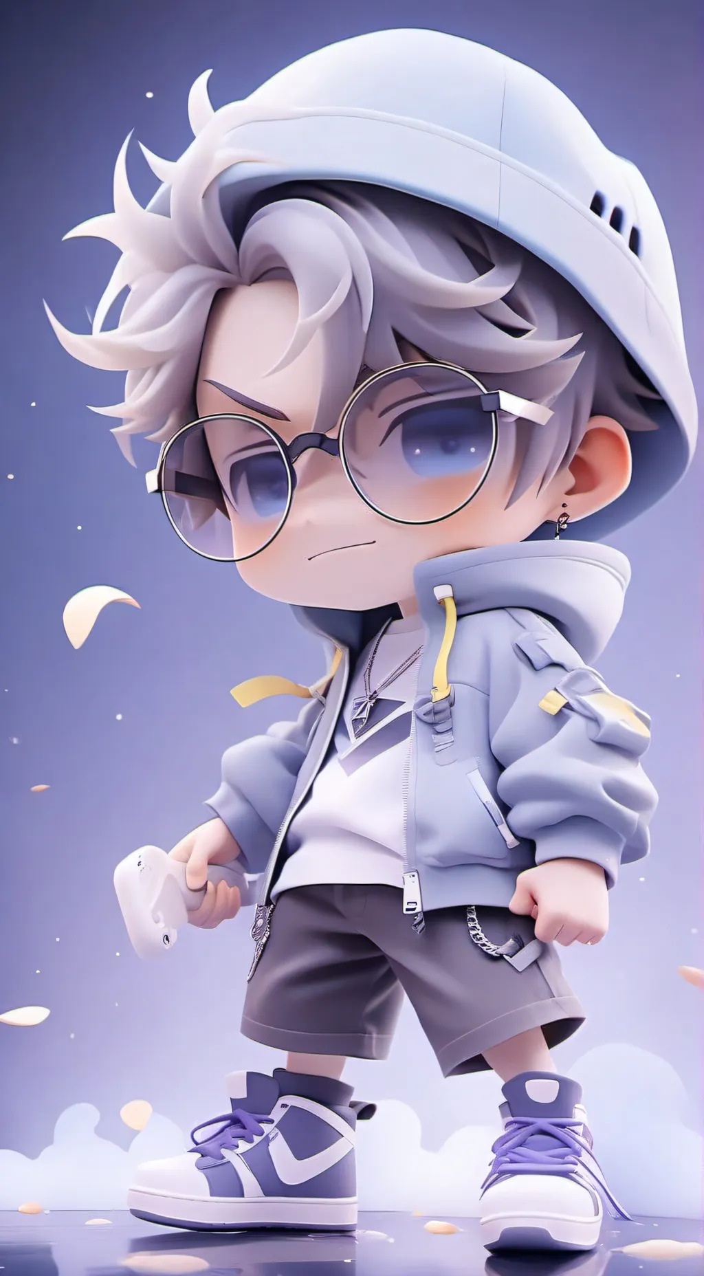 ai character: cool kid  background