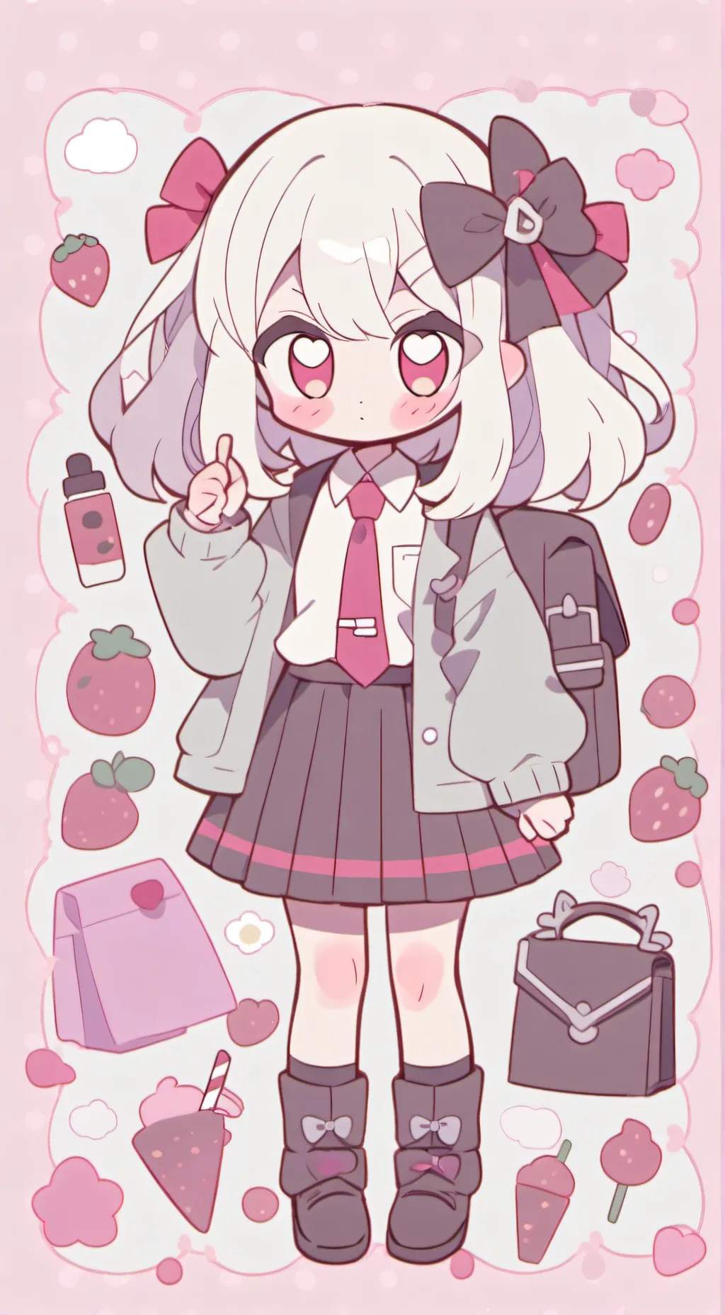 ai character: y/n x school background
