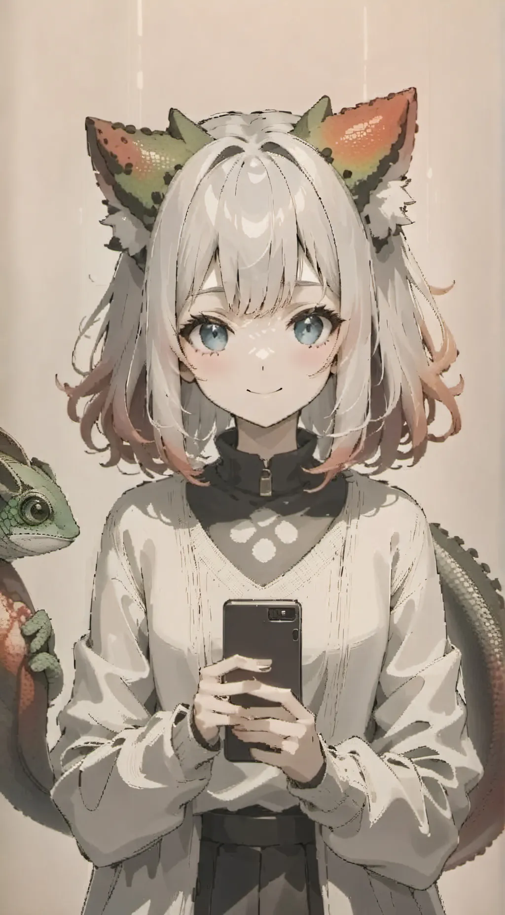 ai character: Neko spirit  background