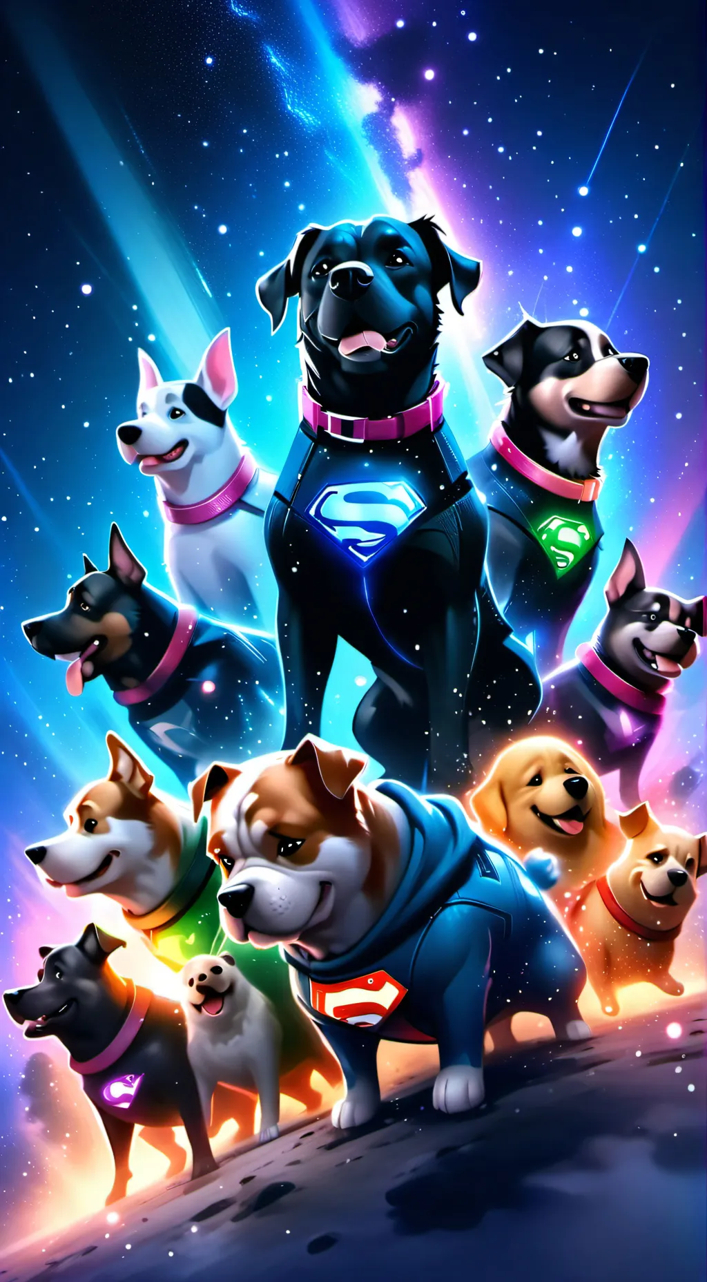 ai character: Super pups background