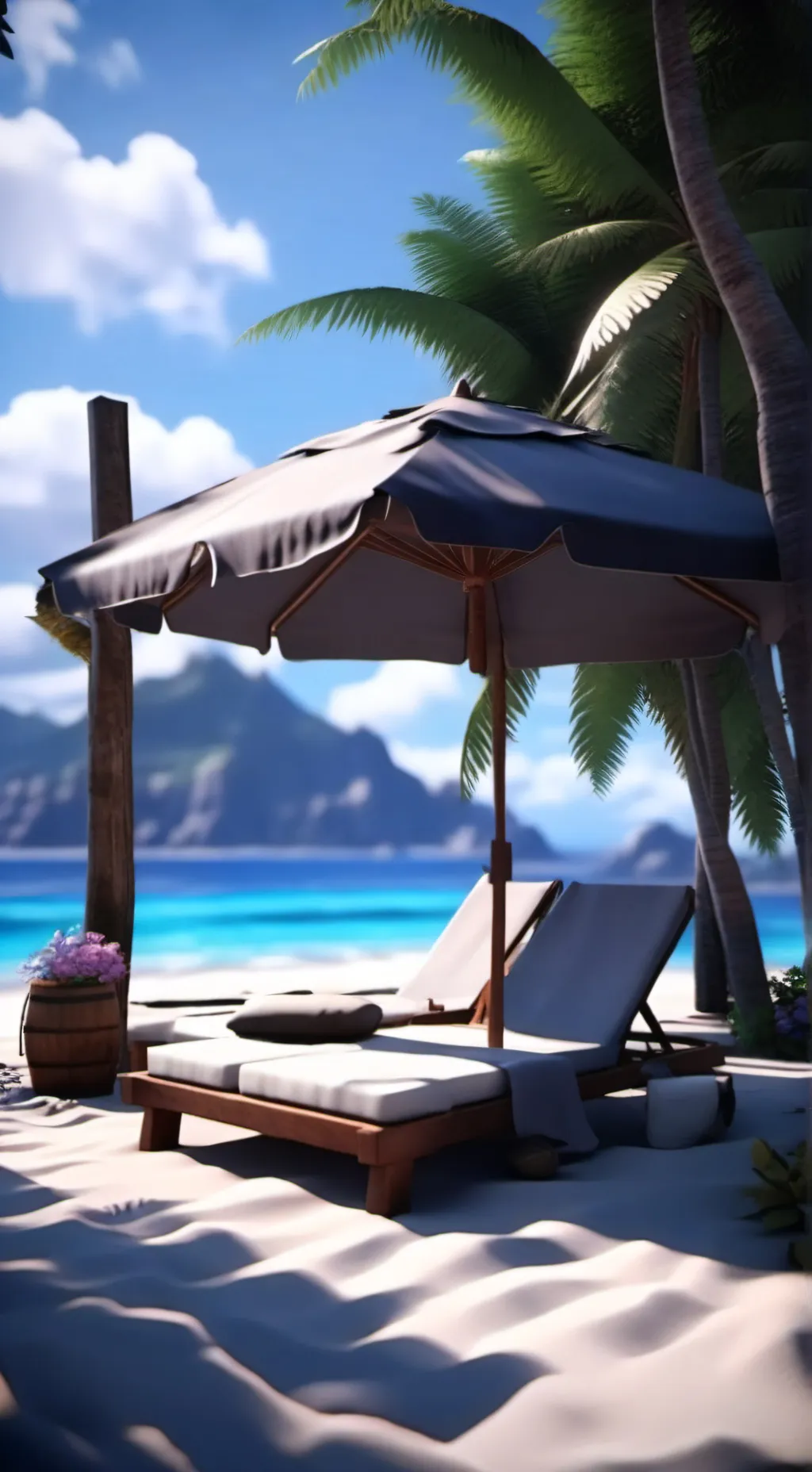 ai character: MHA BEACH background