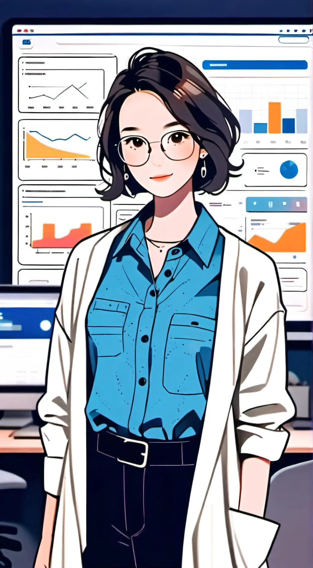 ai character: The Media Maven background