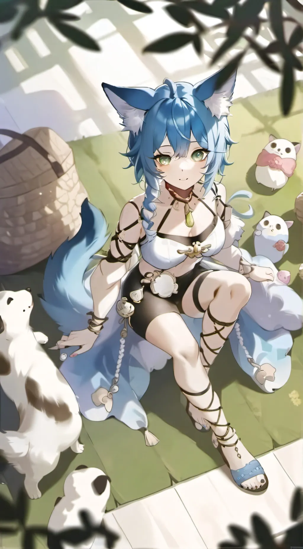 ai character: sexy cat background
