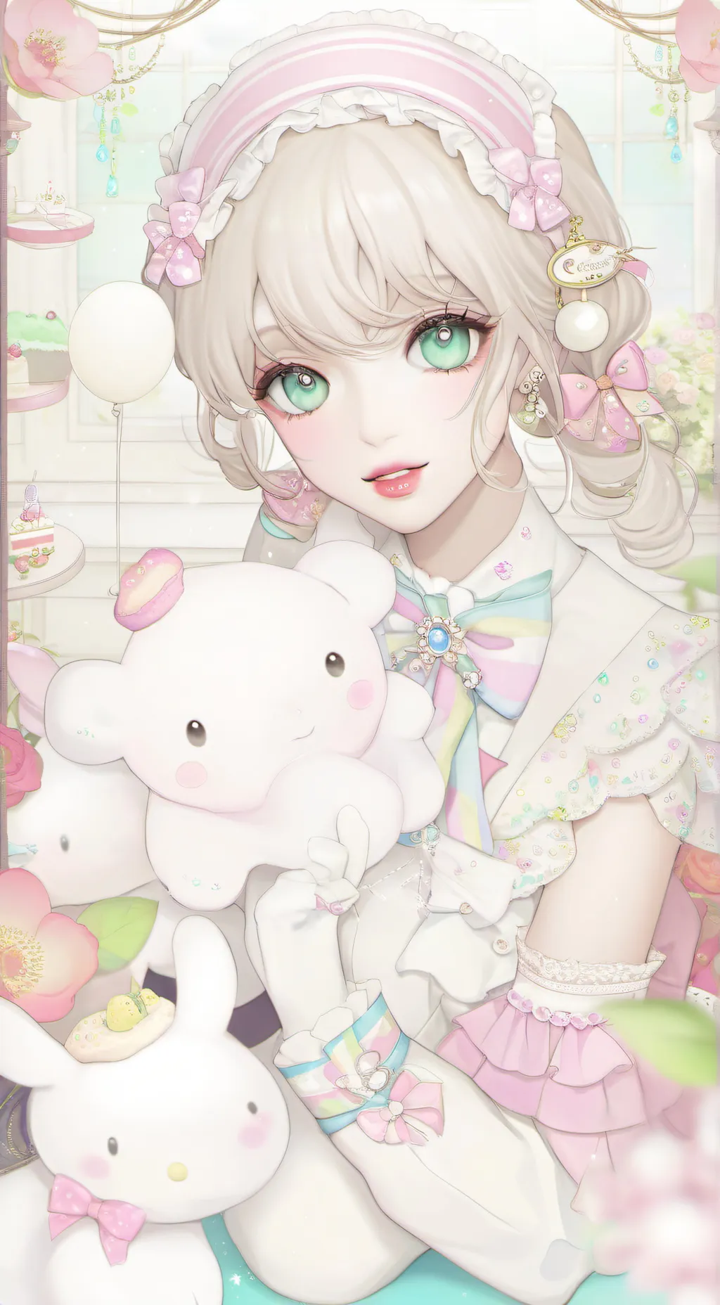 ai character: Teddy sparkles ✨   background