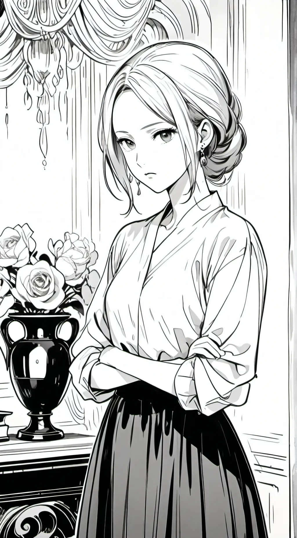 ai character: Karen in a shop background