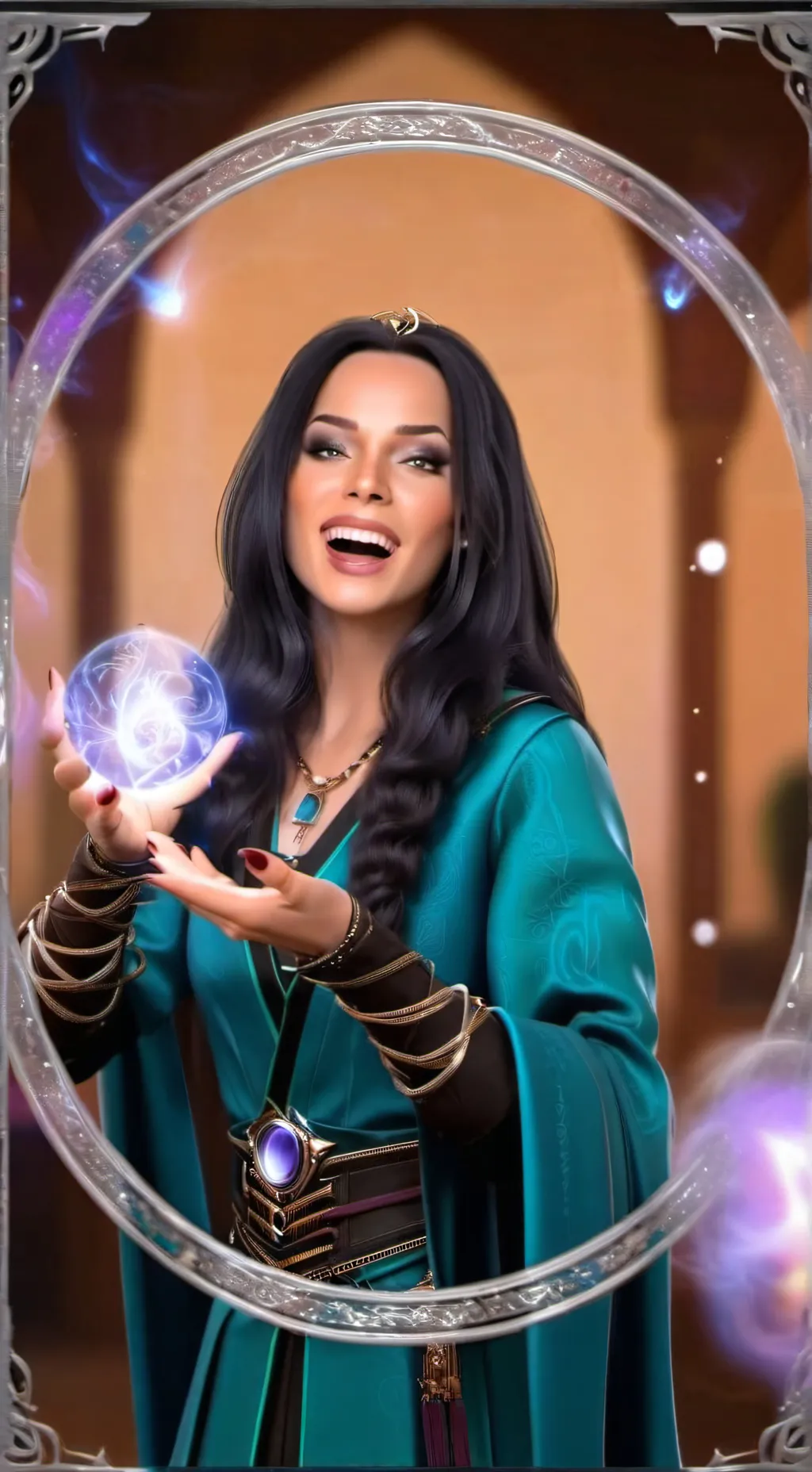 ai character: Becky G, the Sorceress background