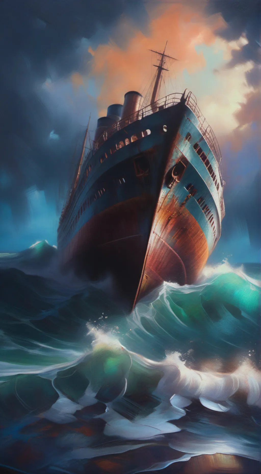 ai character: All upon sea background