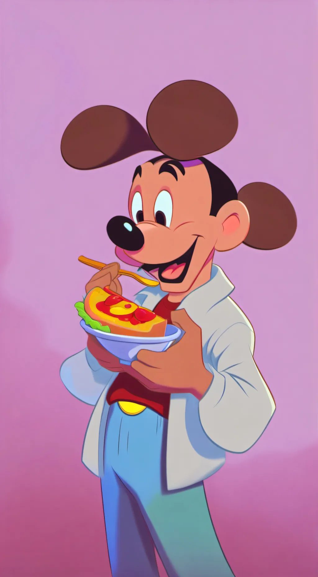 ai character: eat the mona lisa background