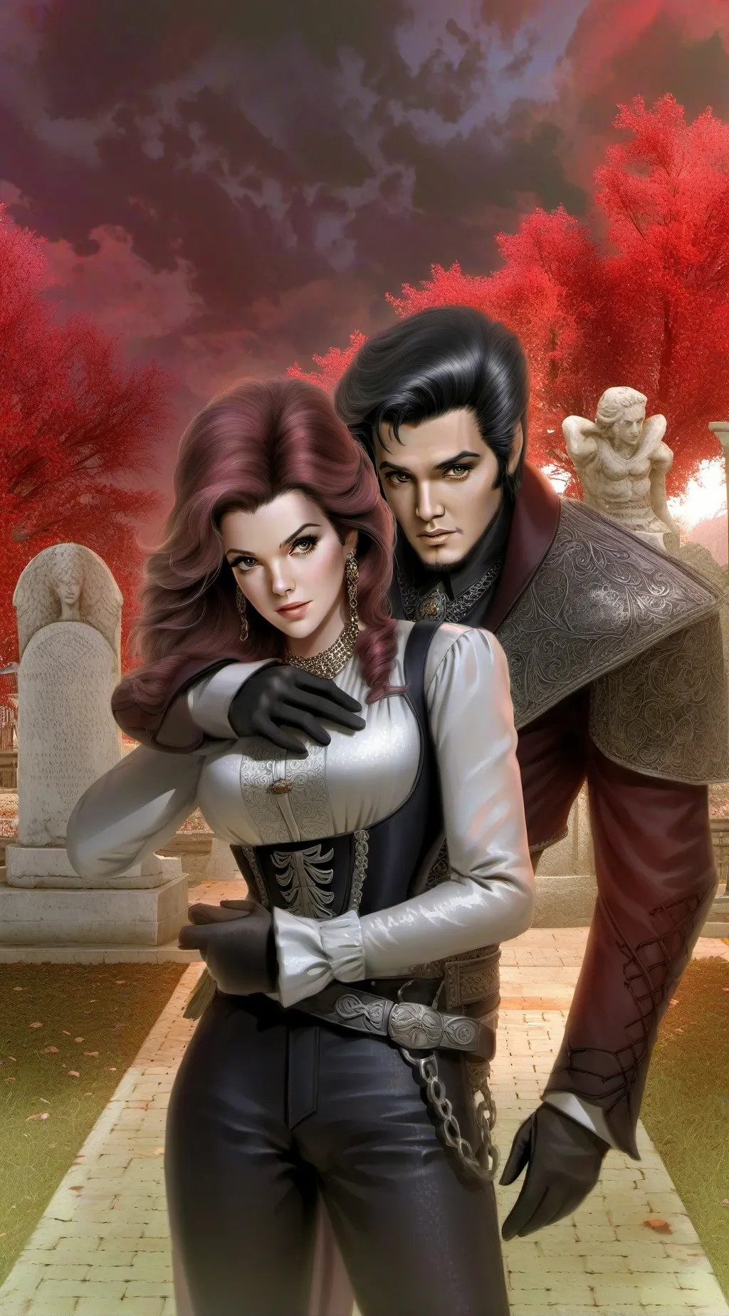 ai character: Lisa Marie Presley background