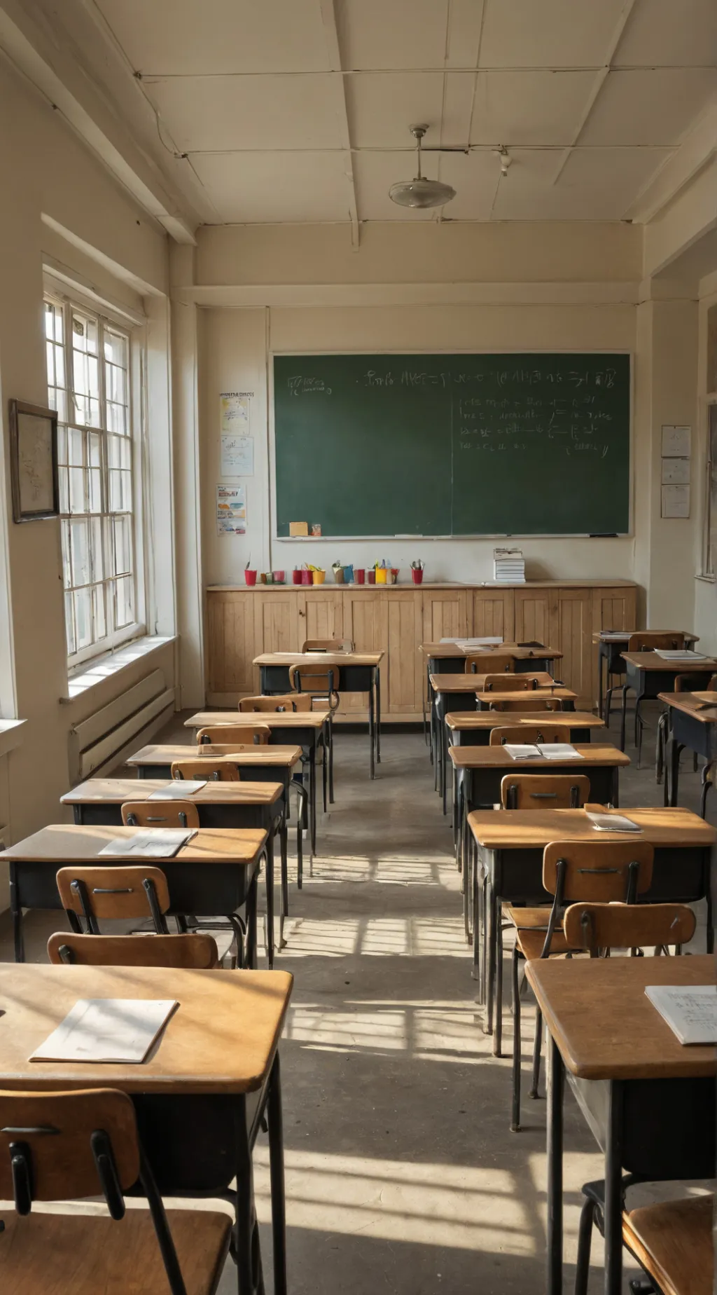 ai character: classroom background