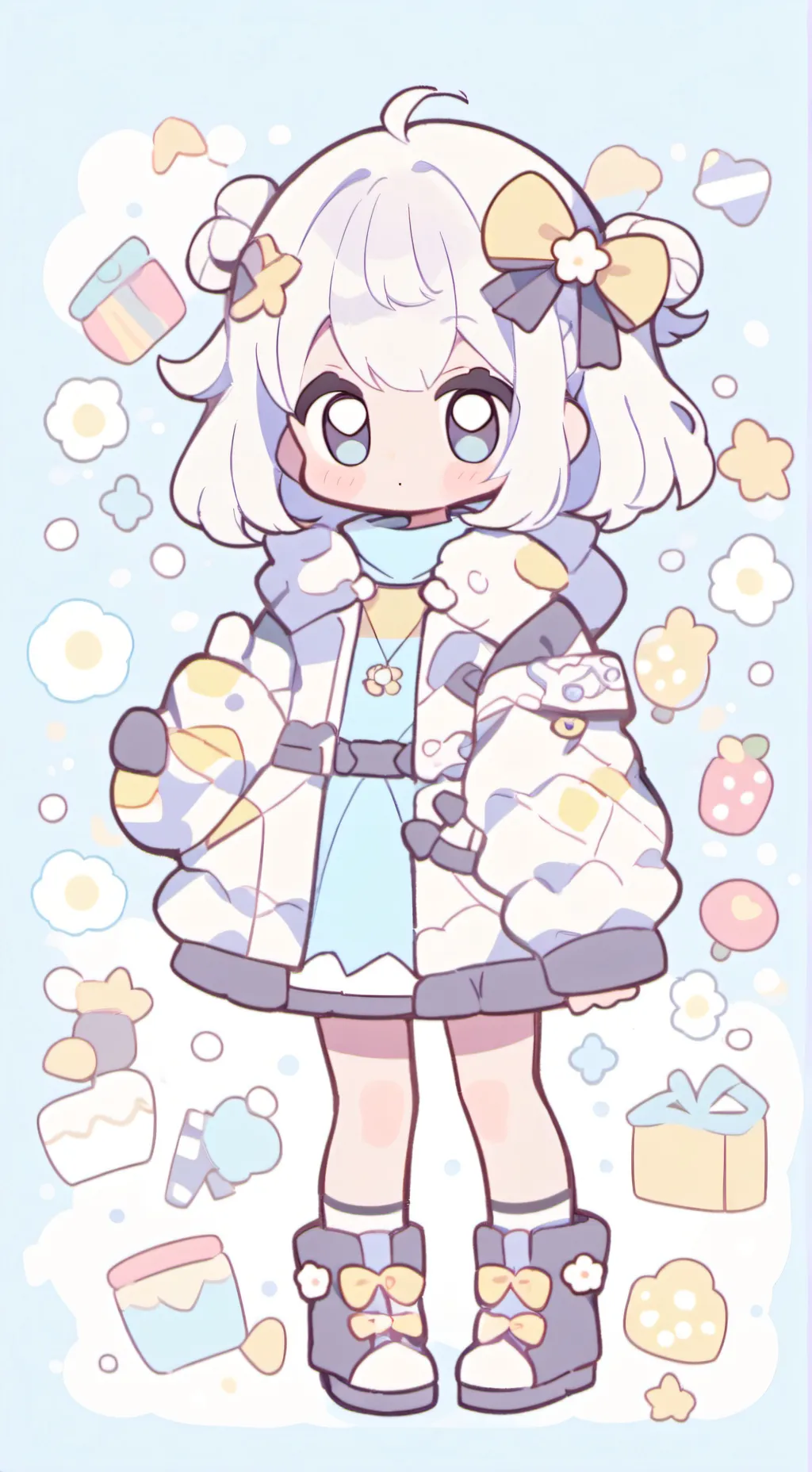 ai character: Niña tontita 👽👍🏻 background