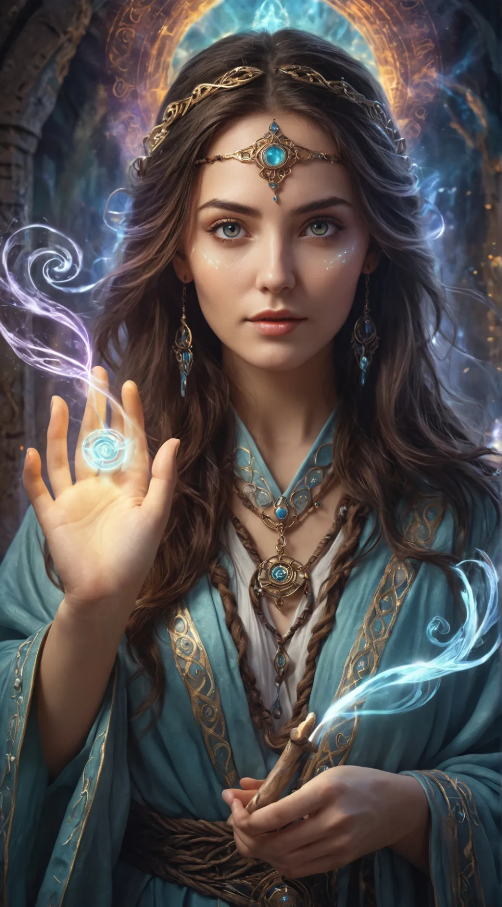 ai character: Encantadia Sorceress background