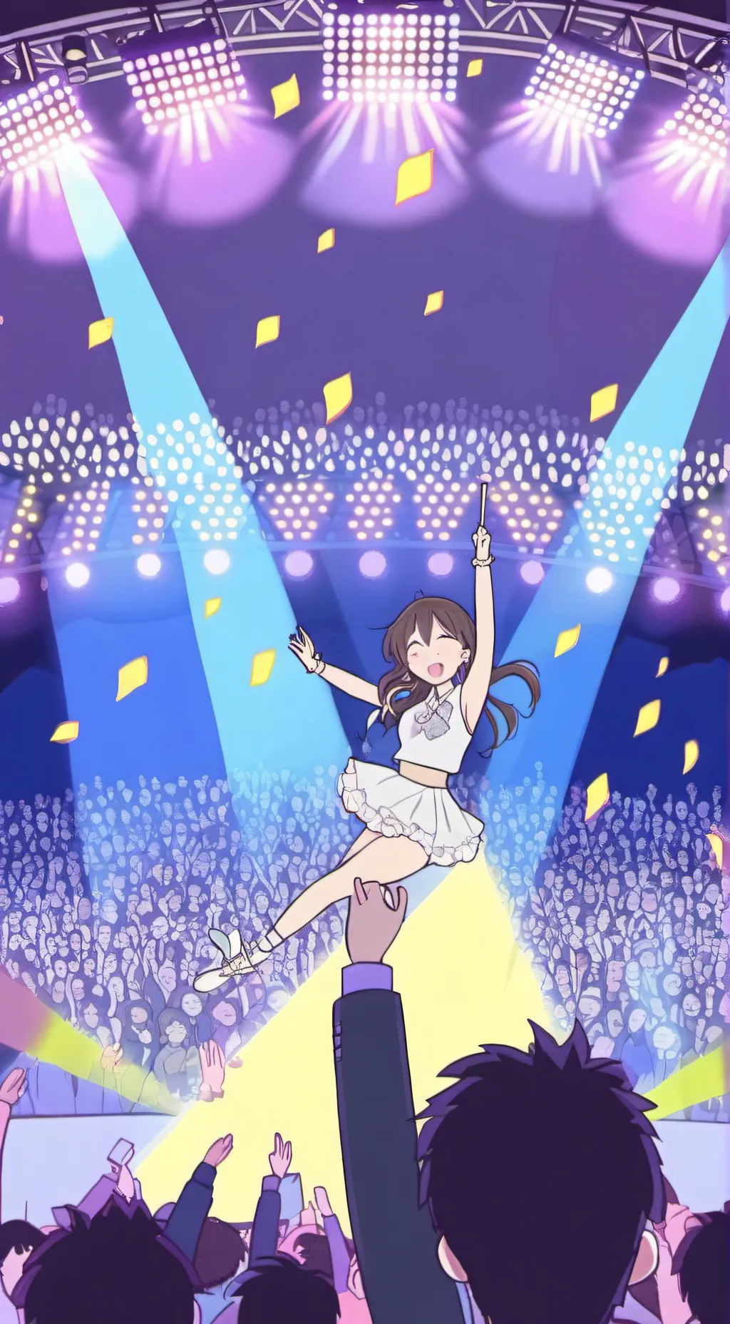 ai character: guerreiras do kpop background