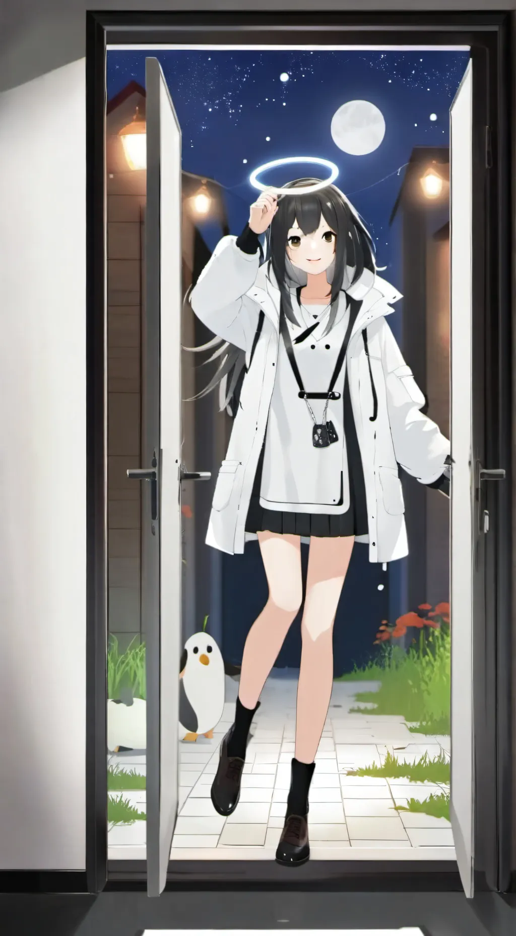 ai character: Ashley  background