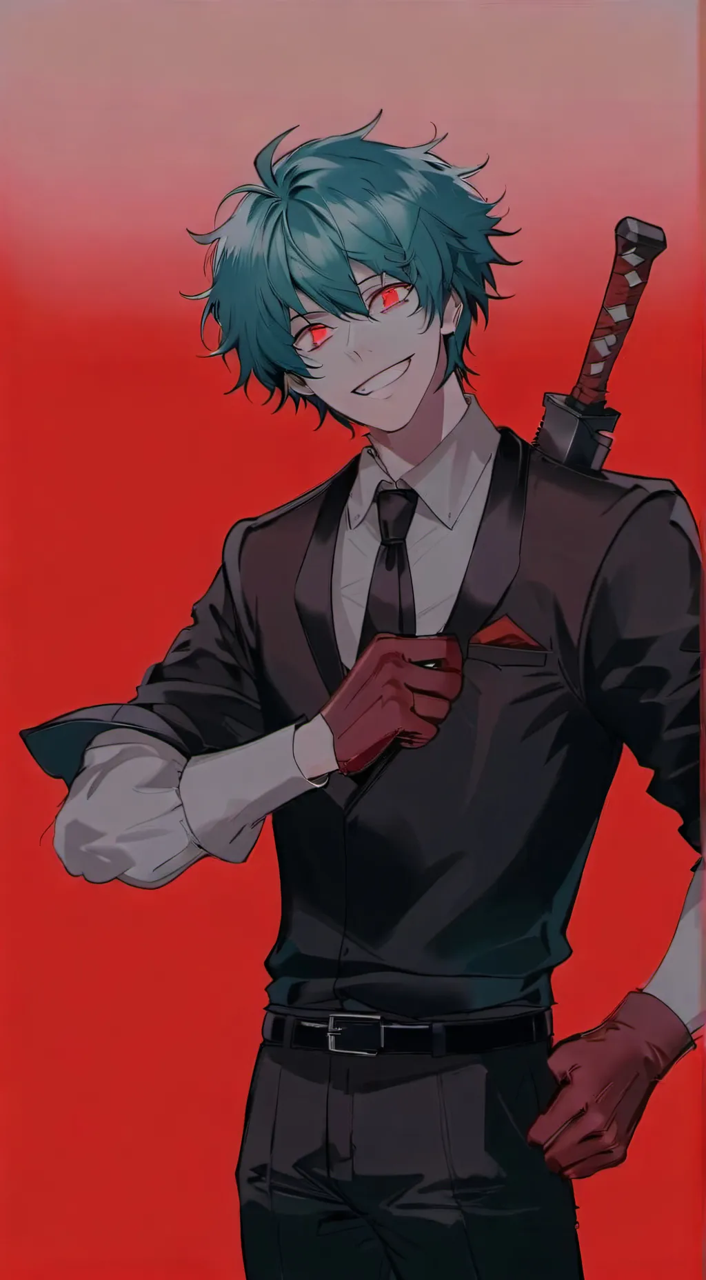 ai character: villan deku  background