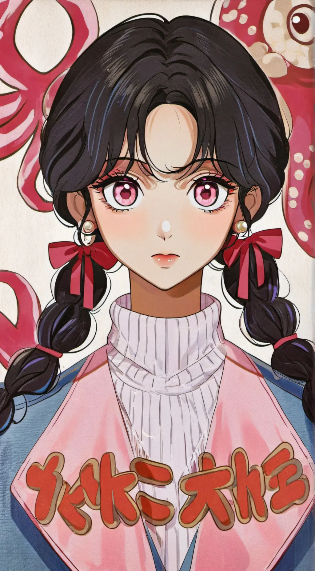 ai character: mid Squid game background