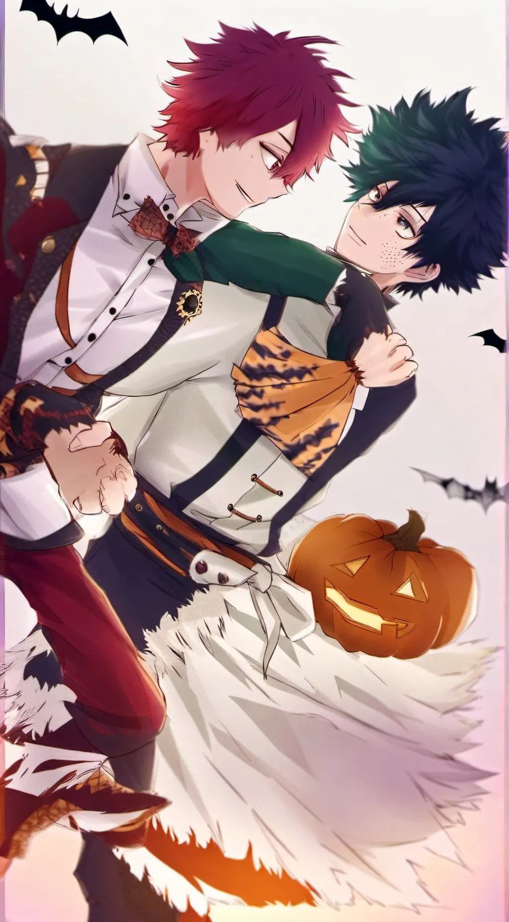 ai character: TodoIzu Halloween background