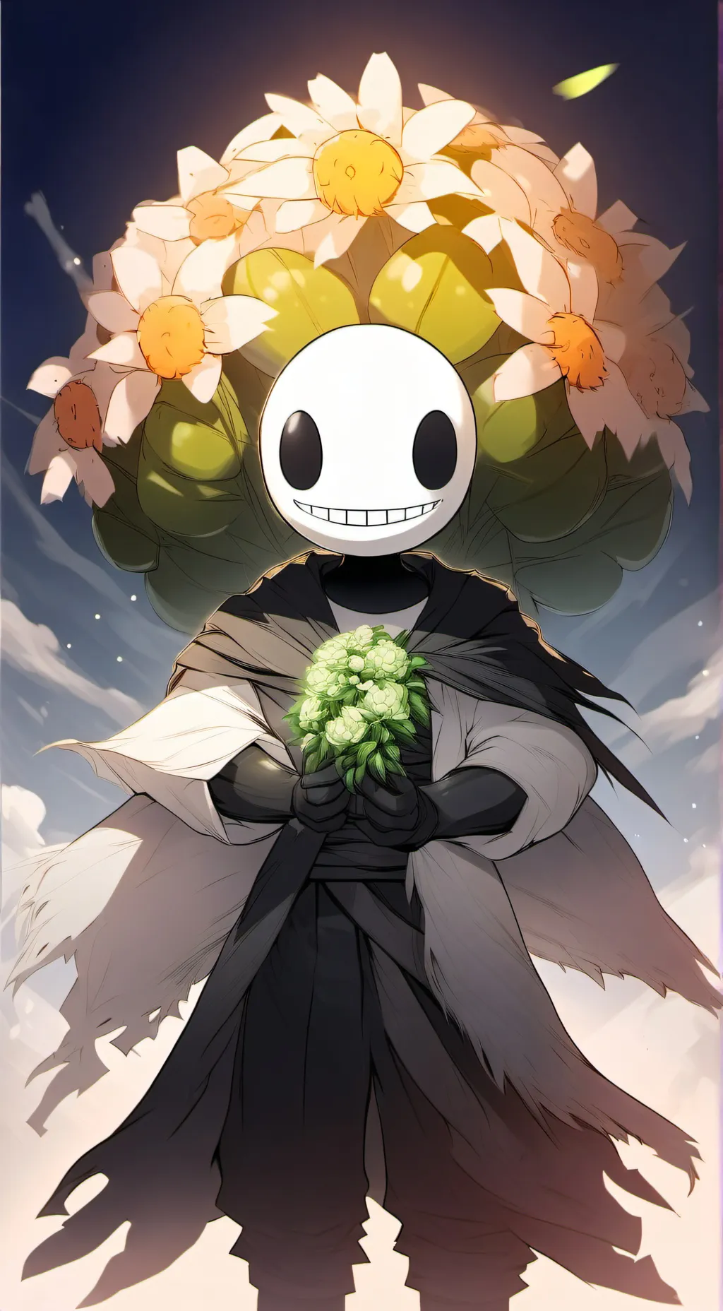 ai character: AlgeaSora Flowey background