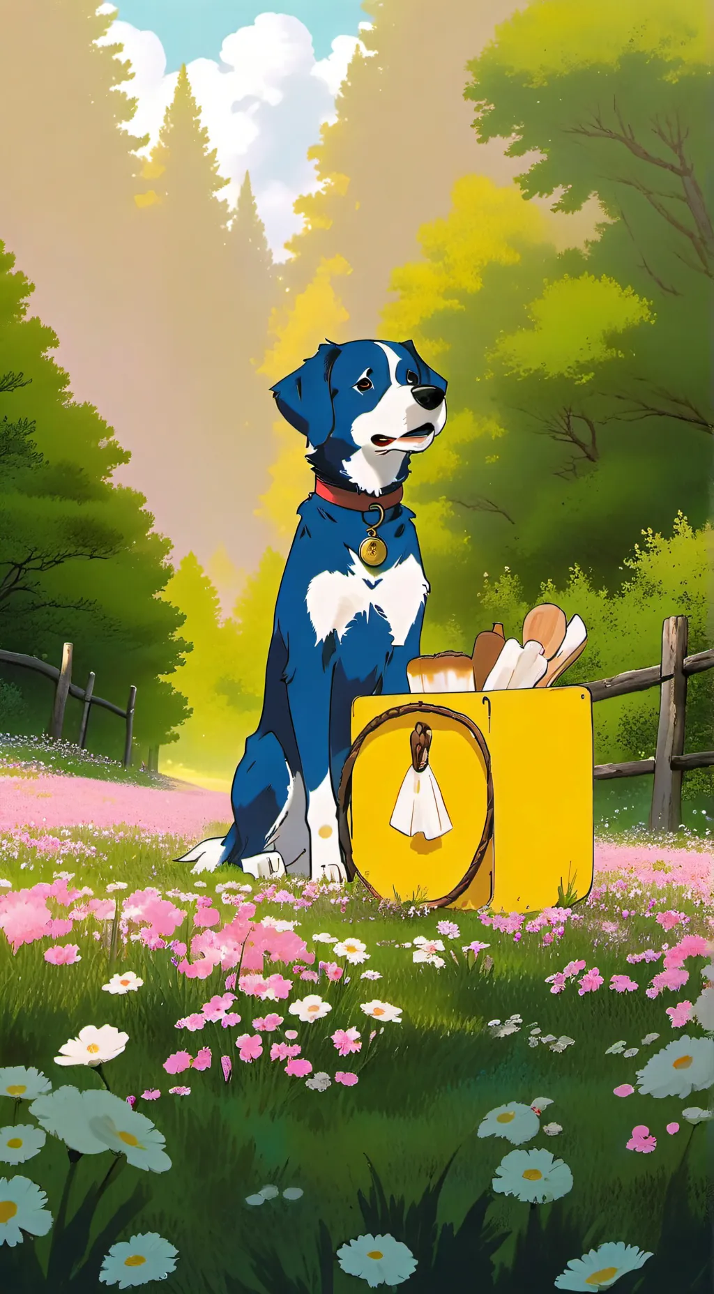 ai character: Bluey background