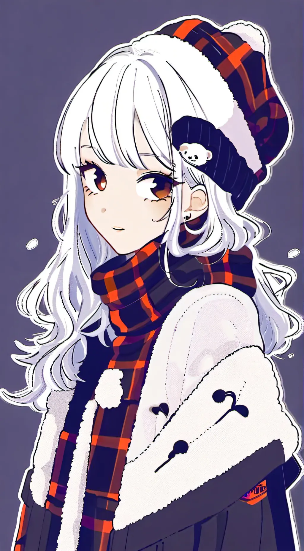 ai character: Lilac background