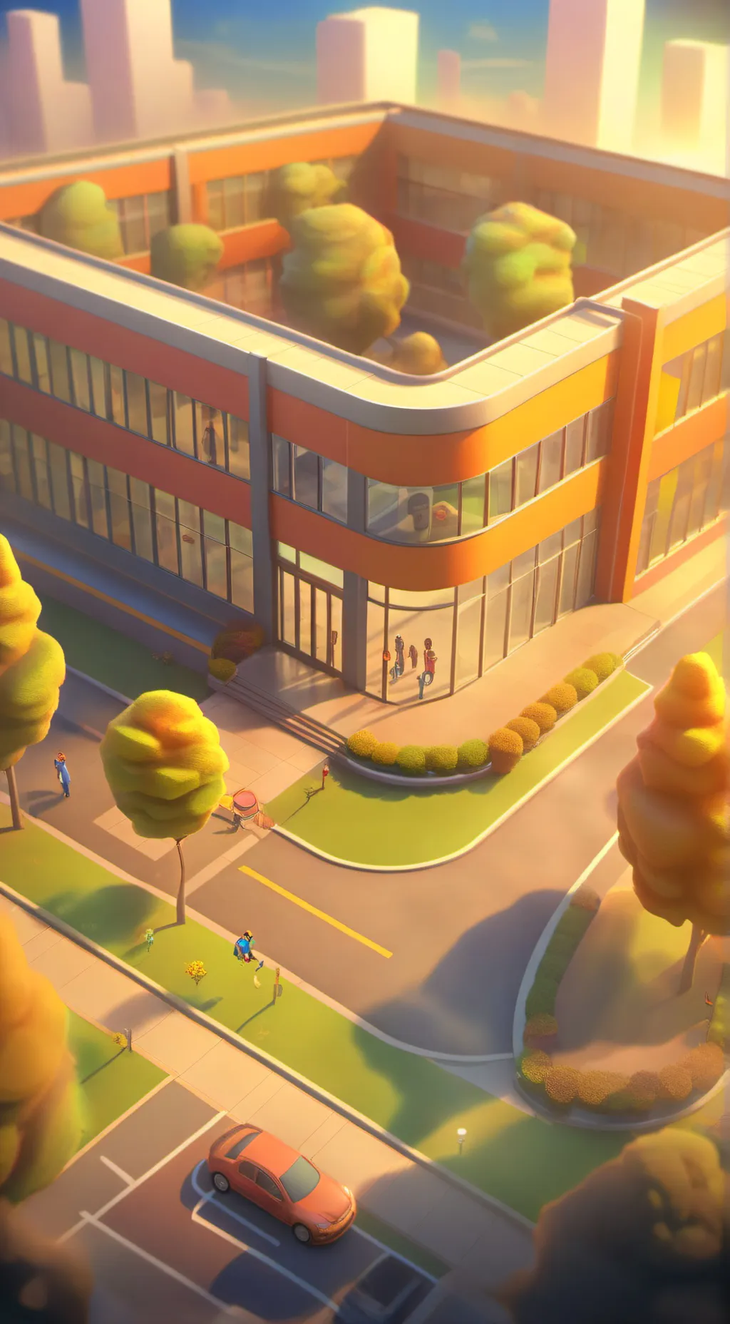 ai character: Intercom room ￼ background