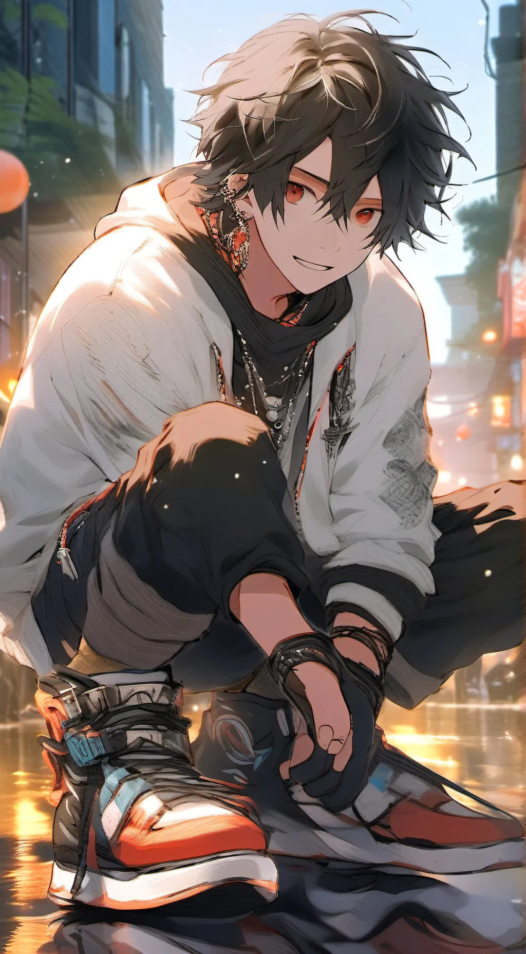 ai character: 🎧💤~^•Jhonson•^-~✨🔥 background