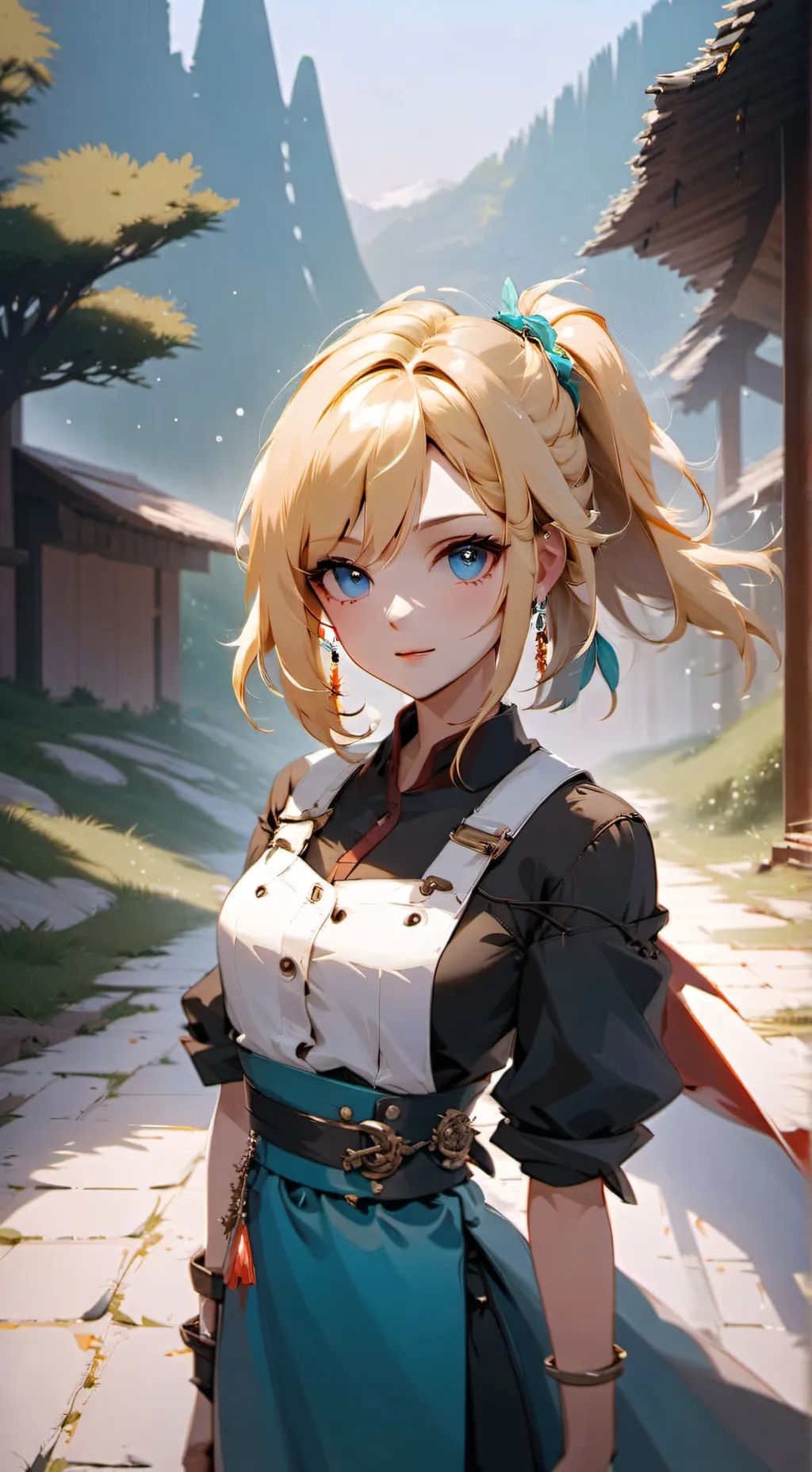 ai character: Pretty girl background