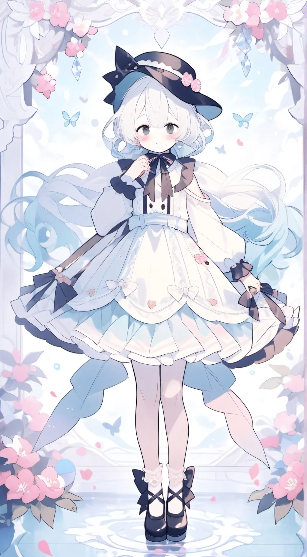 ai character: 🤍Lilac 💙 background