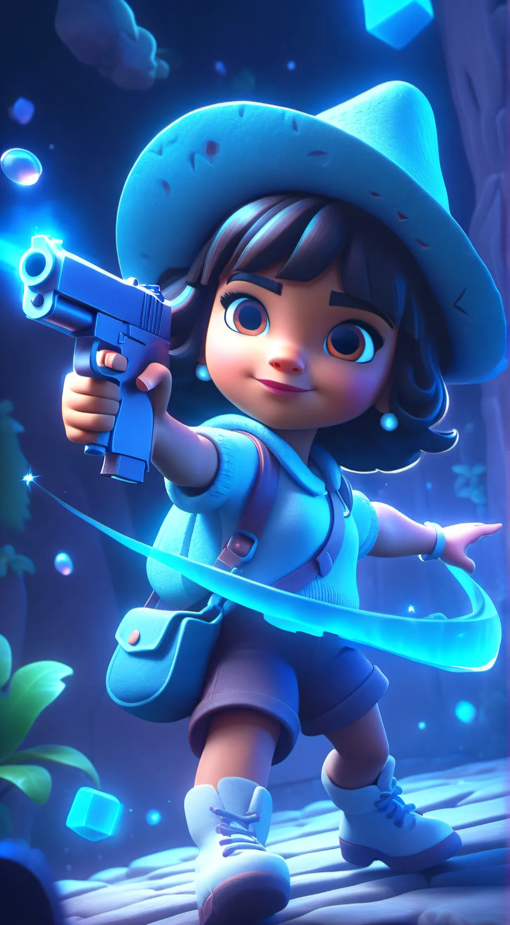 ai character: Dora the explora background