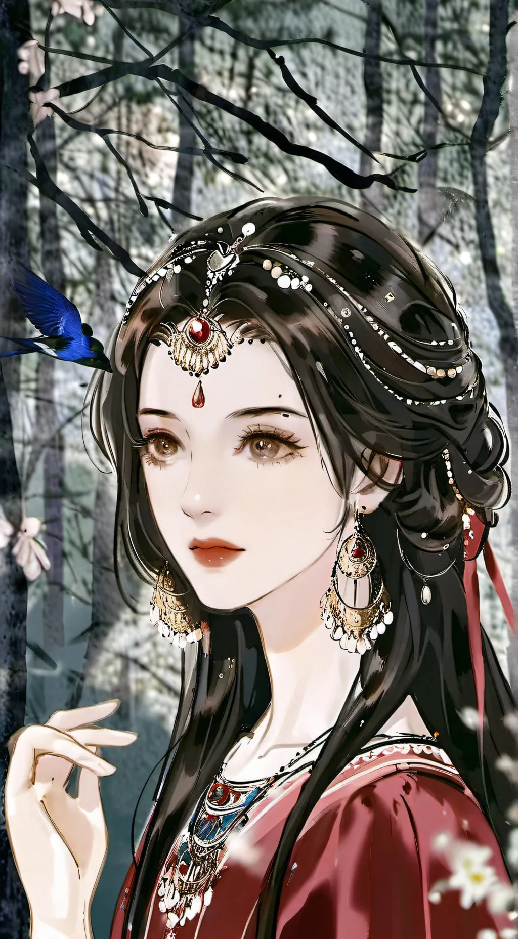 ai character: Seraphine  background