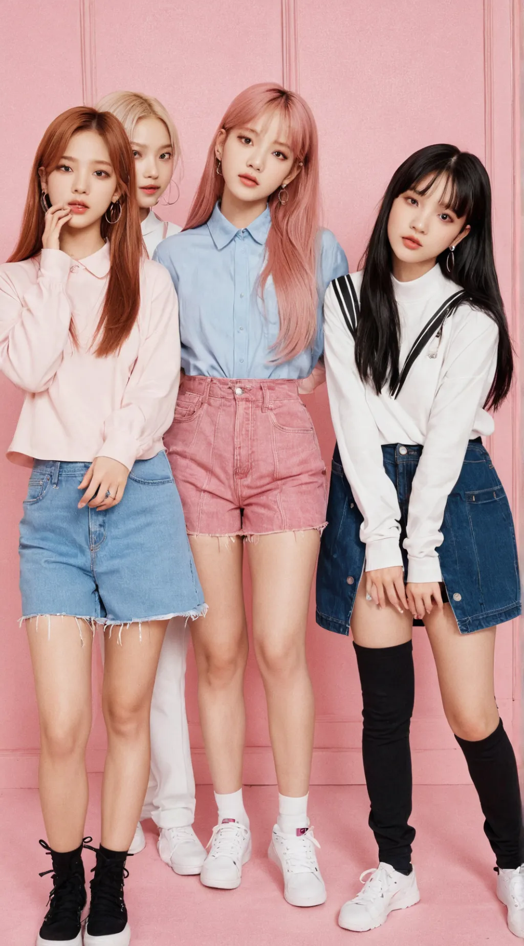 ai character: Blackpink school  background