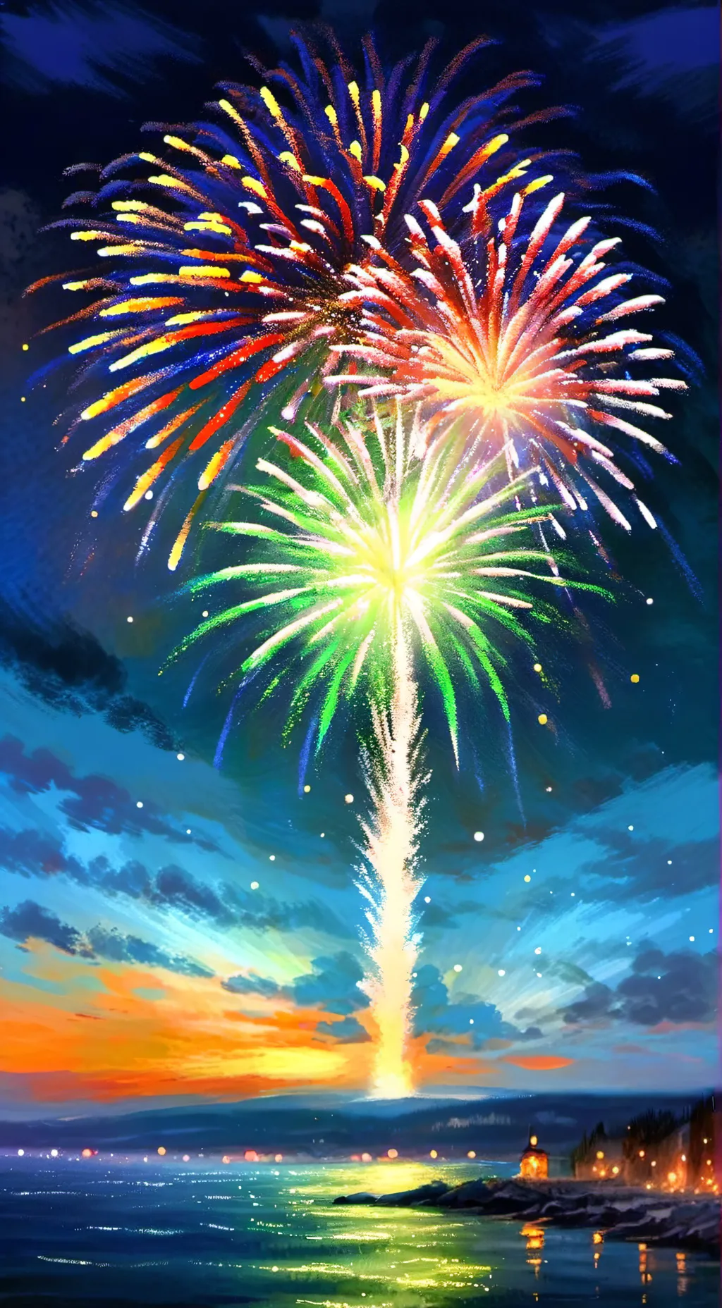ai character: HH 4th of july!  background