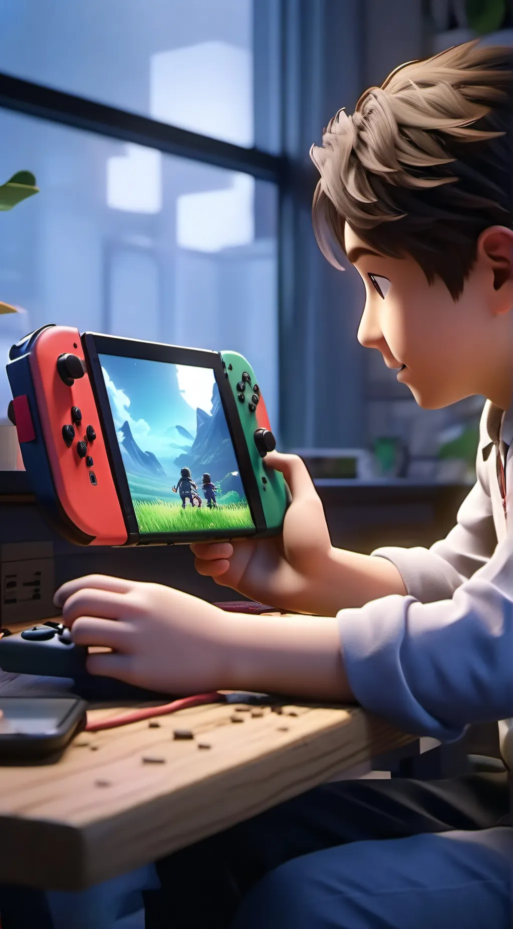 ai character: Nintendo Switch  background