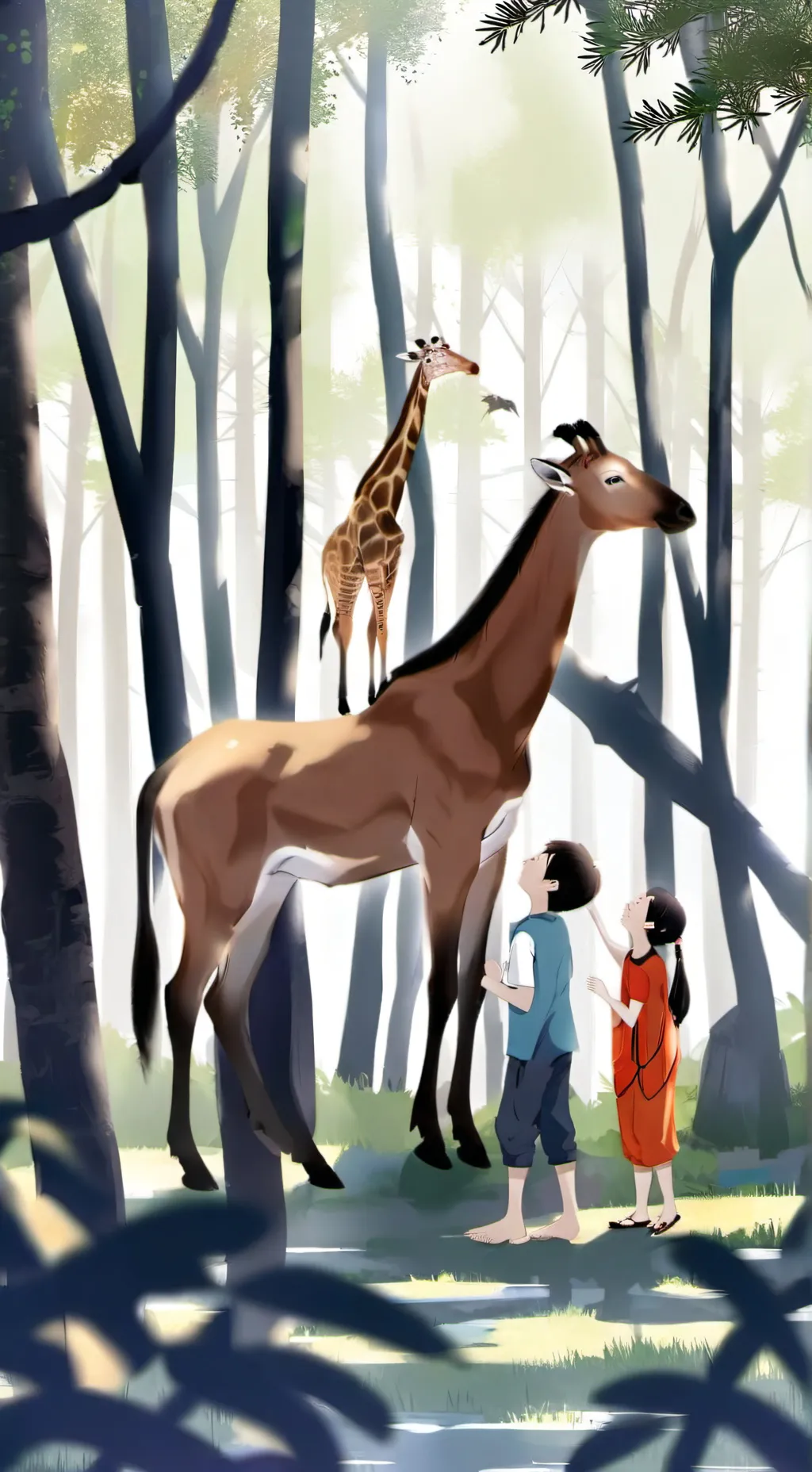 ai character: Karen in a zoo background