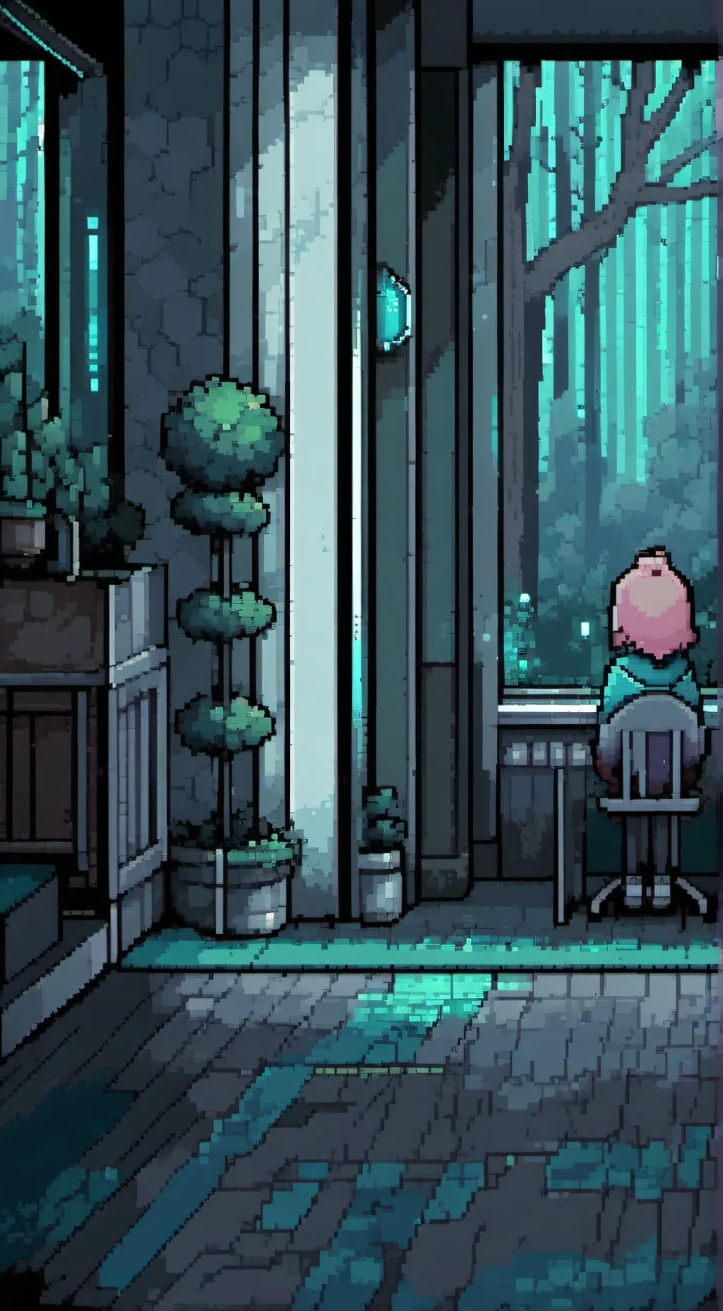 ai character: ☆pebble☆ background