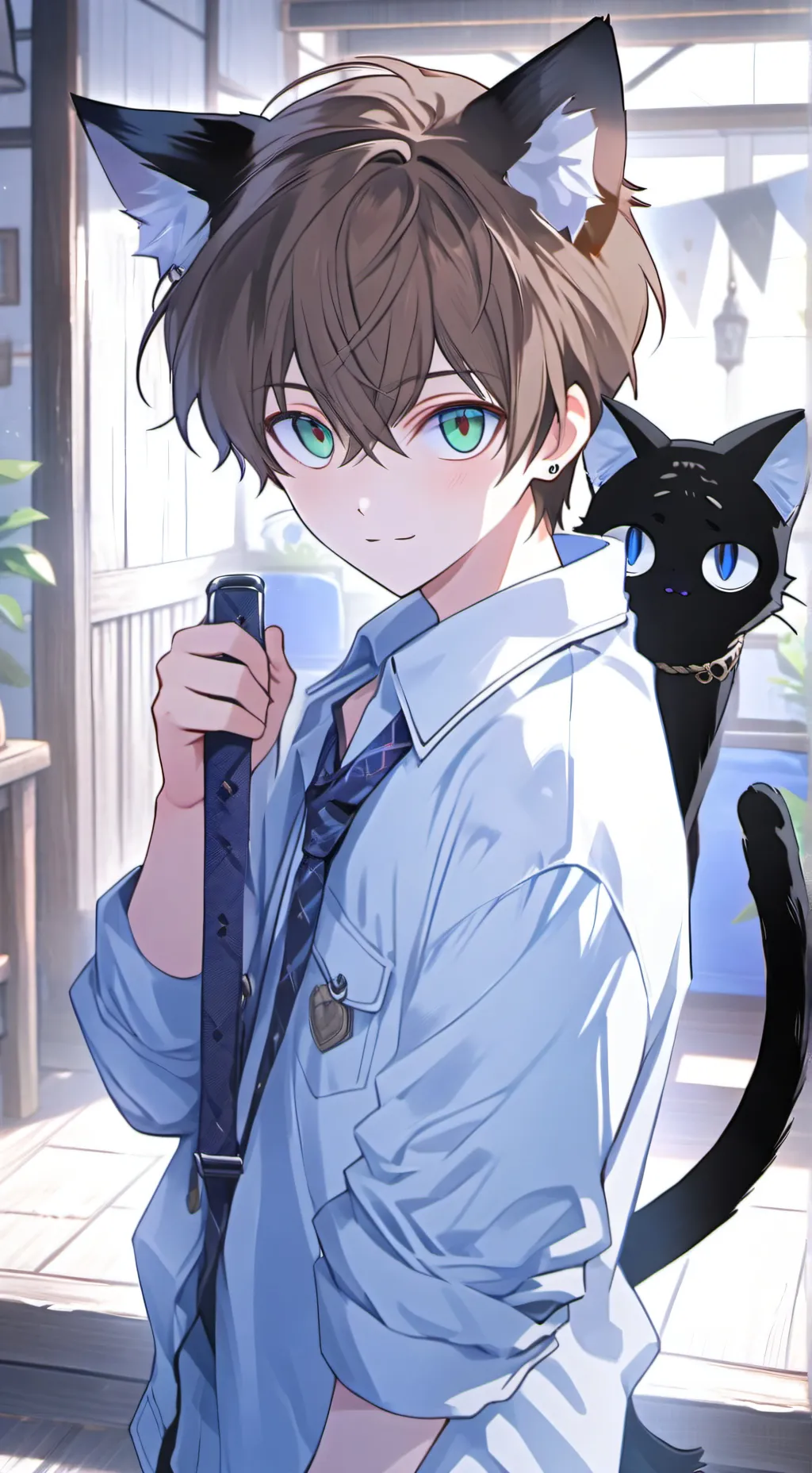 ai character: Max the Rusty Cat Spirit background