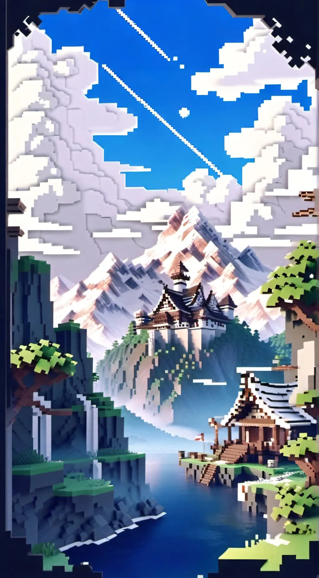 ai character: Minecraft background