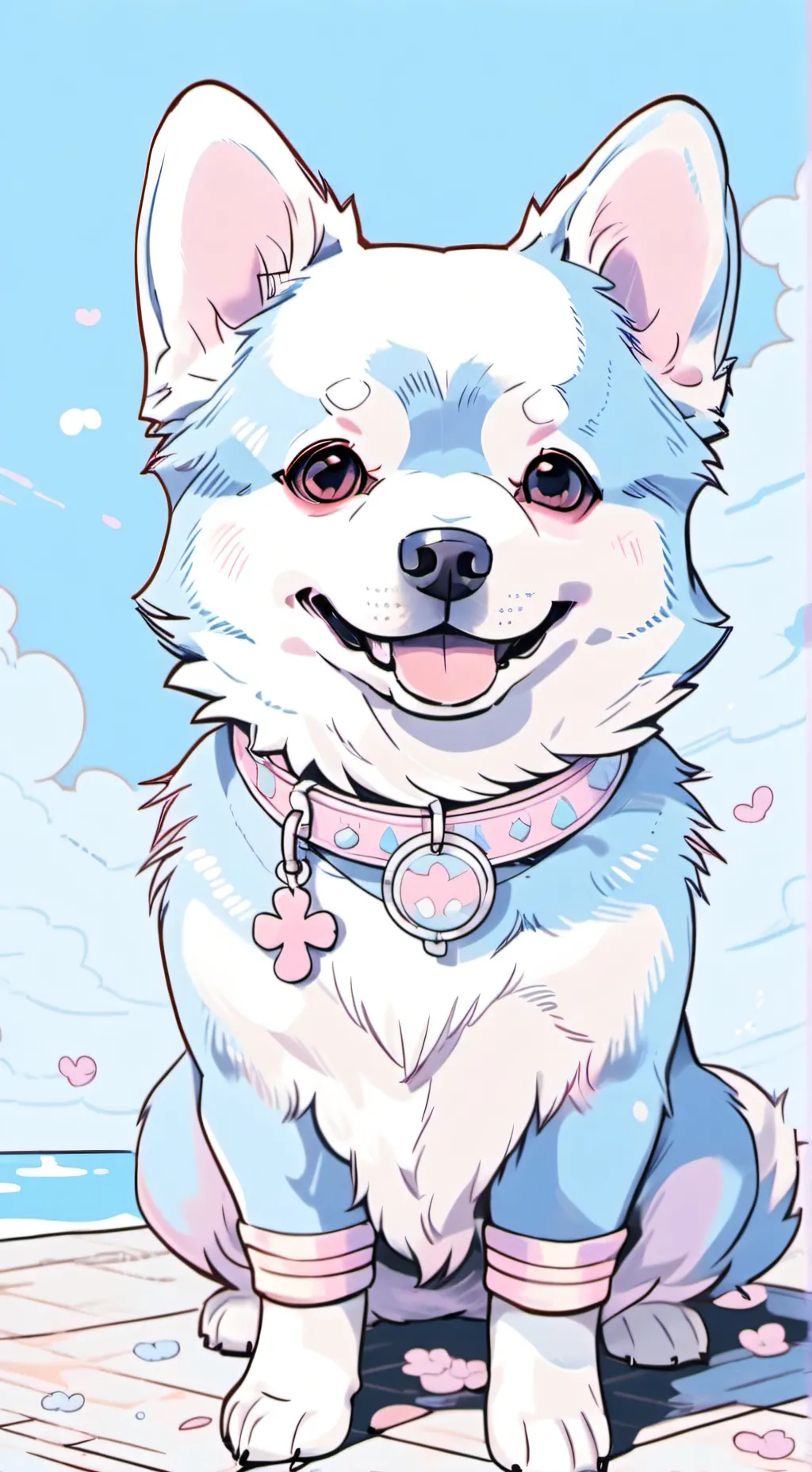 ai character: a dog  background