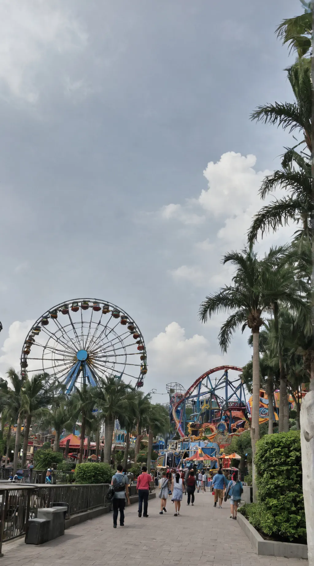 ai character: Theme Park background