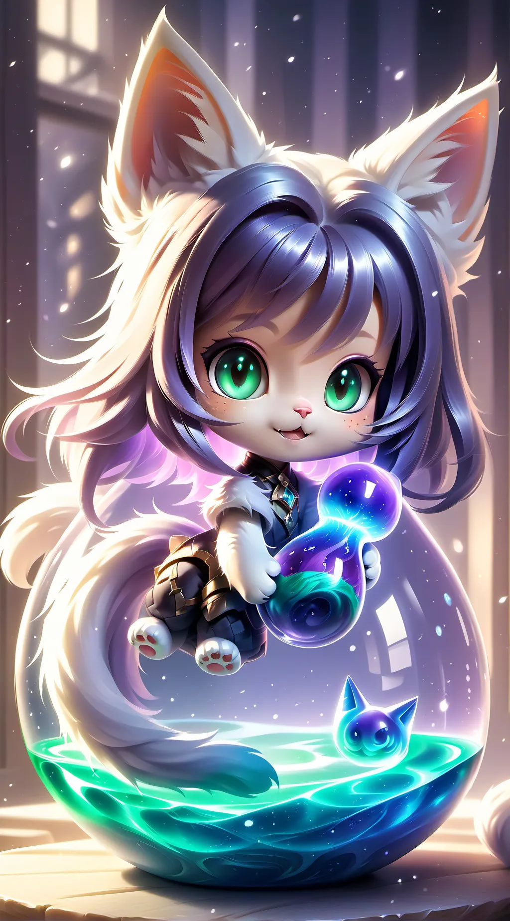 ai character: Purrciferous Spirit background