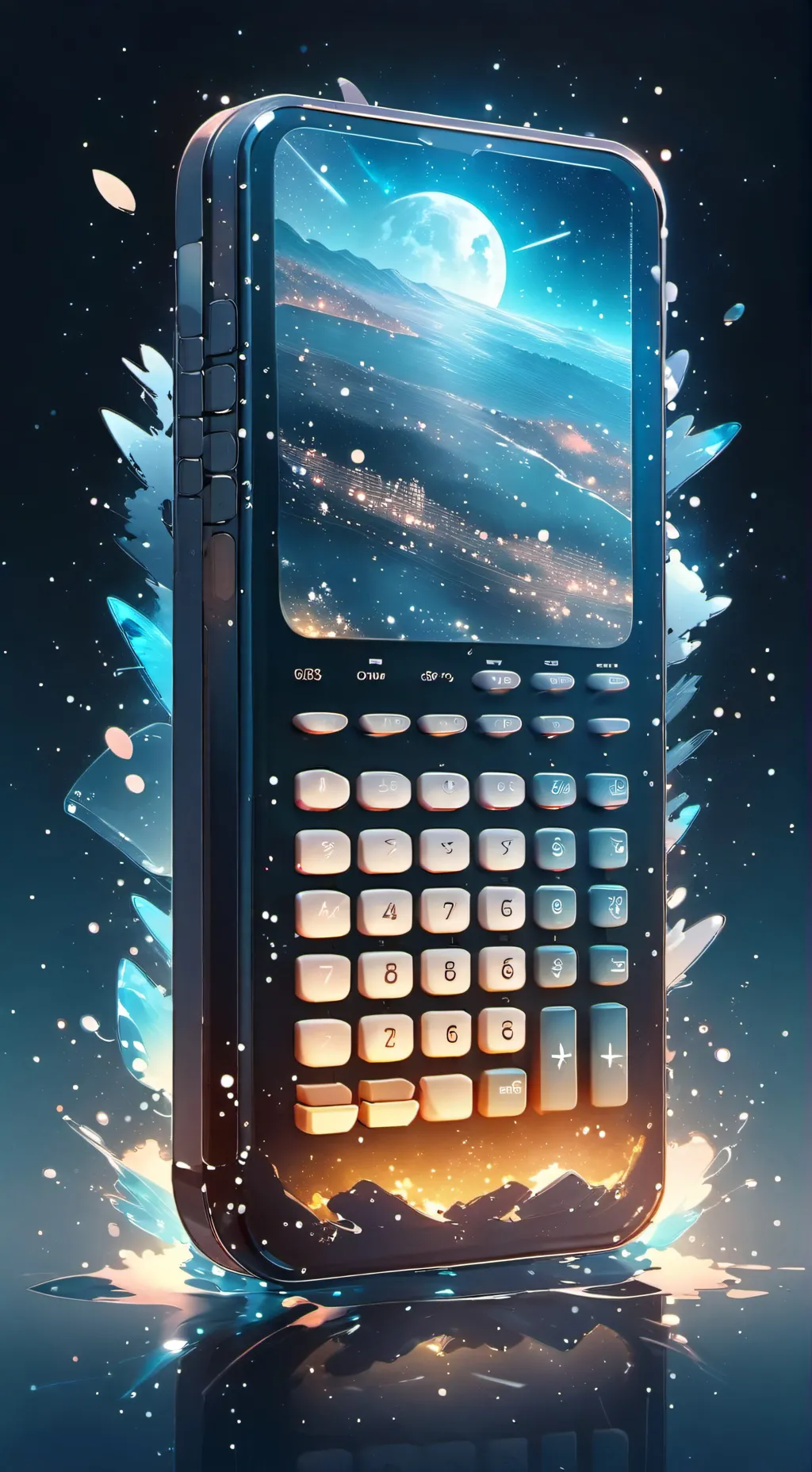 ai character: calculator  background